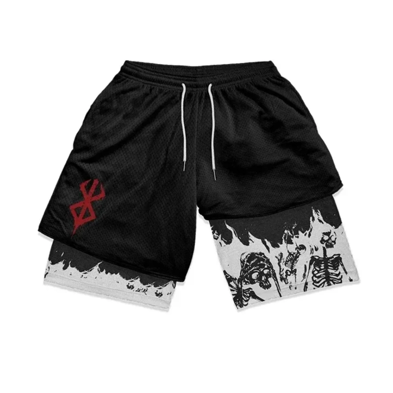 Berserk Printed Men's Fitness Shorts
