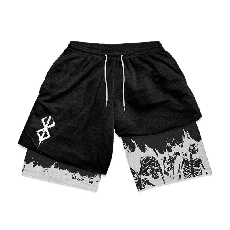 Berserk Printed Men's Fitness Shorts