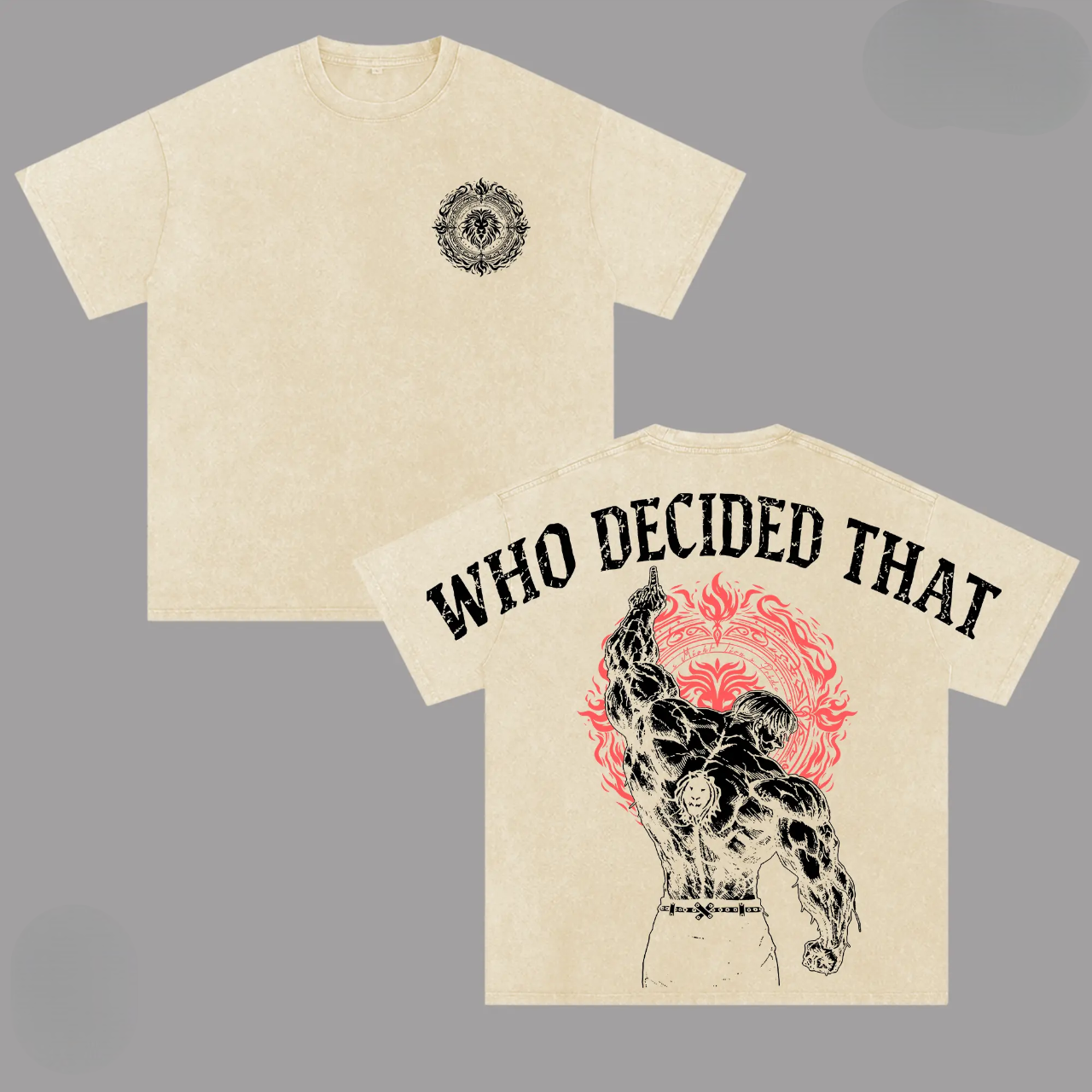 Seven Deadly Sins Vintage Washed Oversized T-Shirt