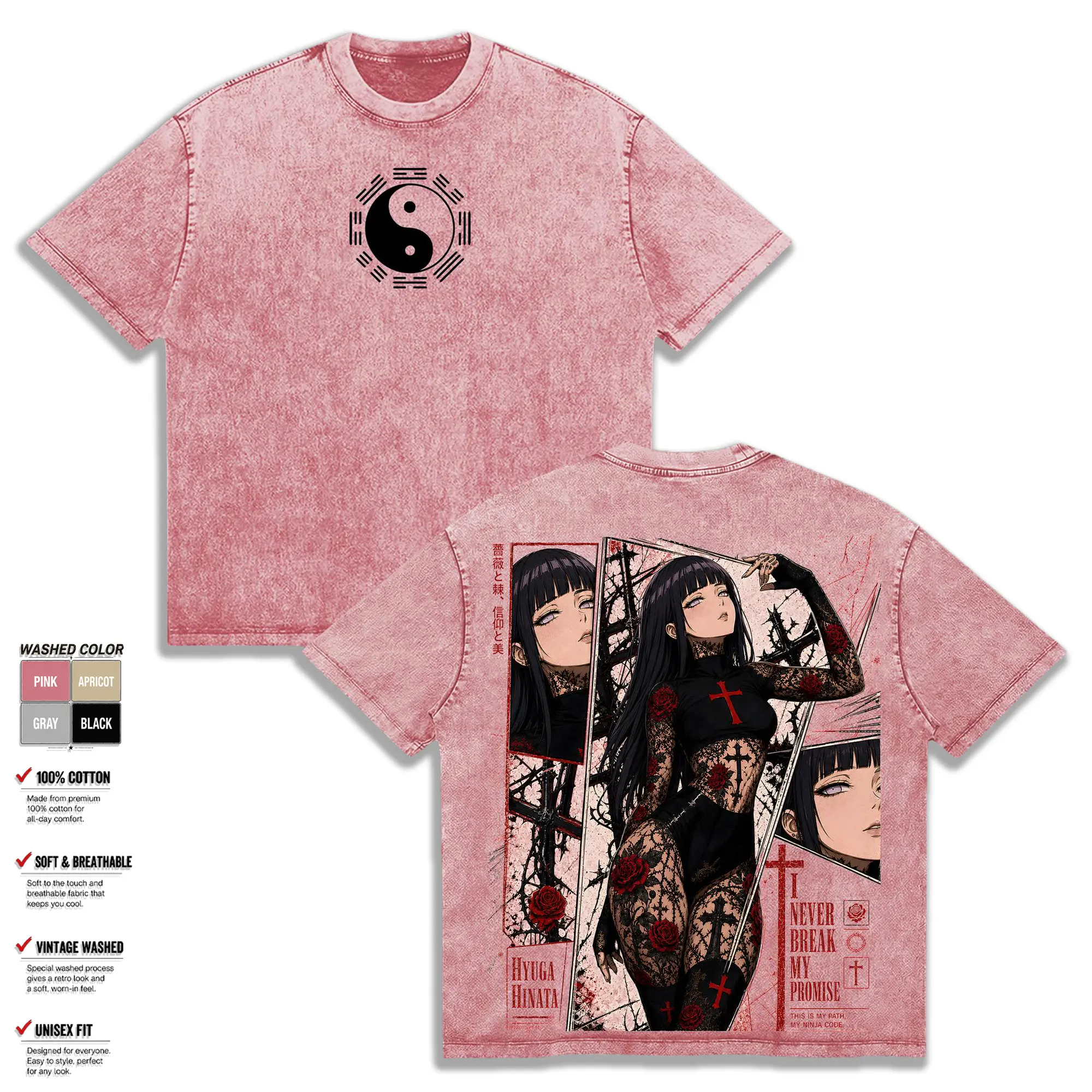 Hinata Hyuga Shirt, Naruto Shippuden Tee, Anime Graphic Tshirt