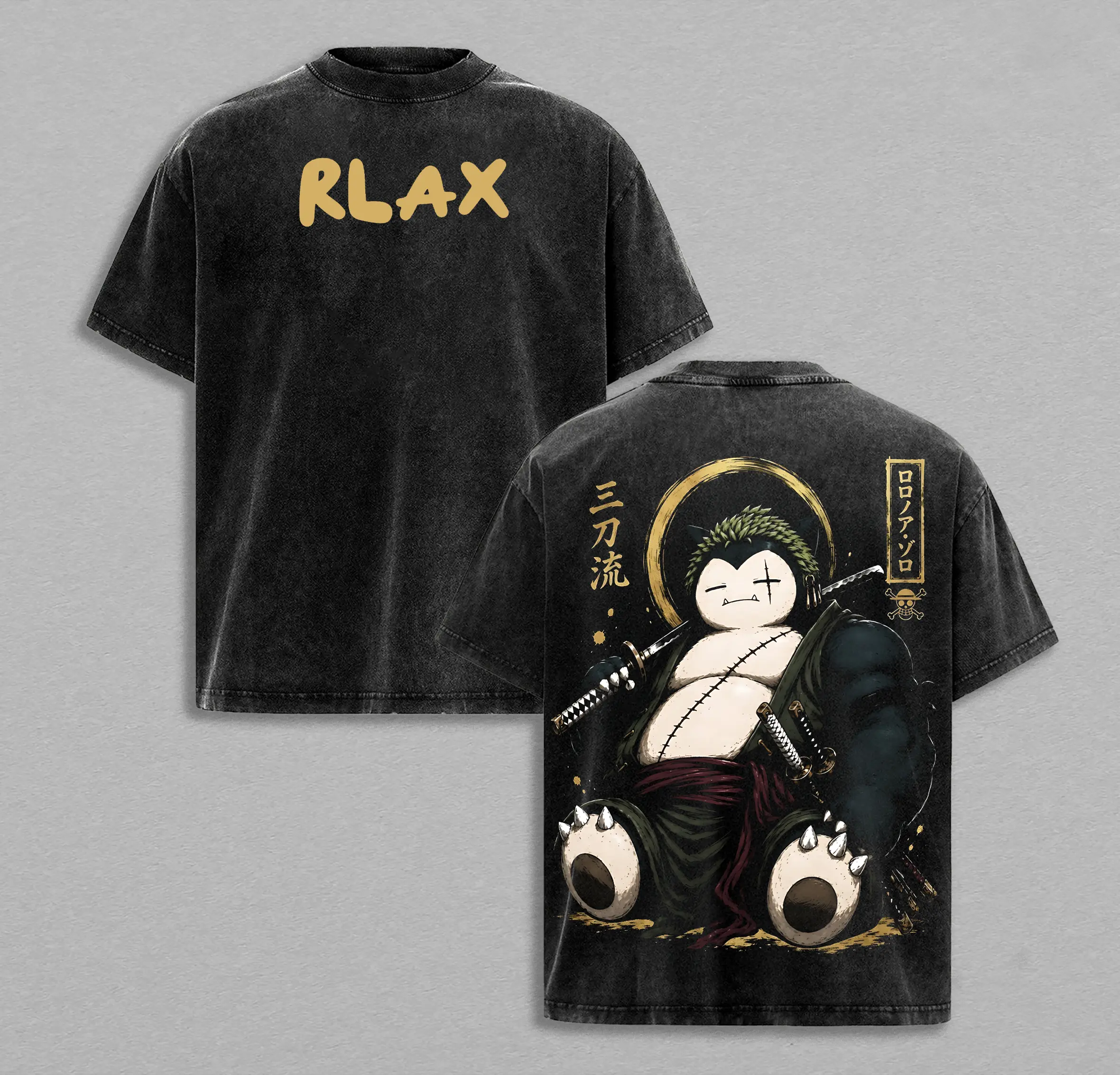 Snorlax Anime Mashup Shirt, One Piece Inspired Graphic Tee