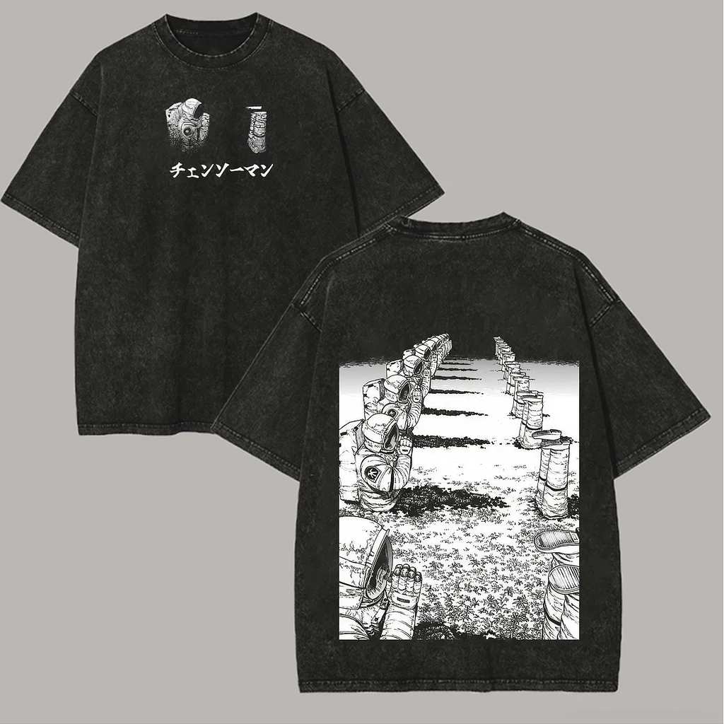 Chainsaw Man Printed Unisex Washed T-Shirt