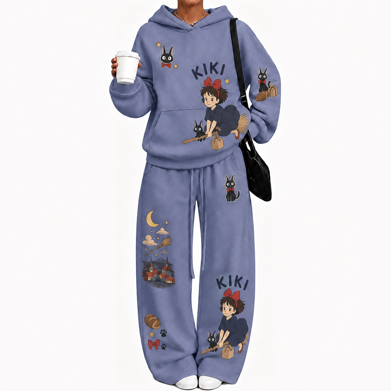 Kiki's Delivery Service-Vintage Plush Hoodie set