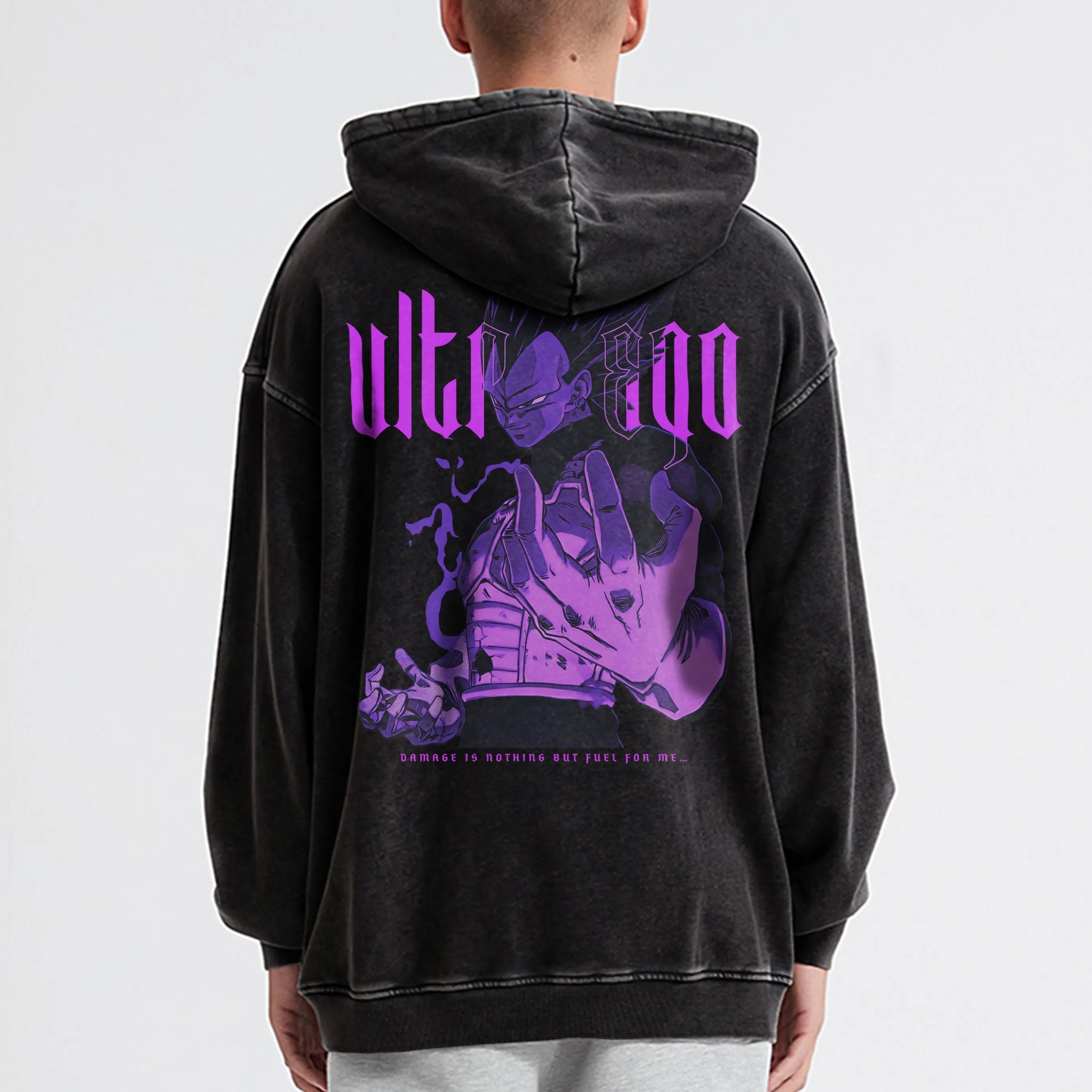 Vegeta Ultra Ego Vintage Hoodie | Dragon Ball Super