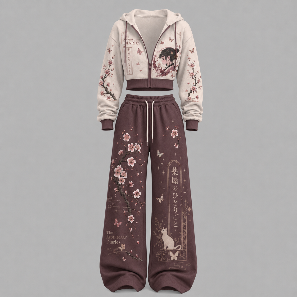 The Apothecary Diaries -Short zip-up sweatshirt set