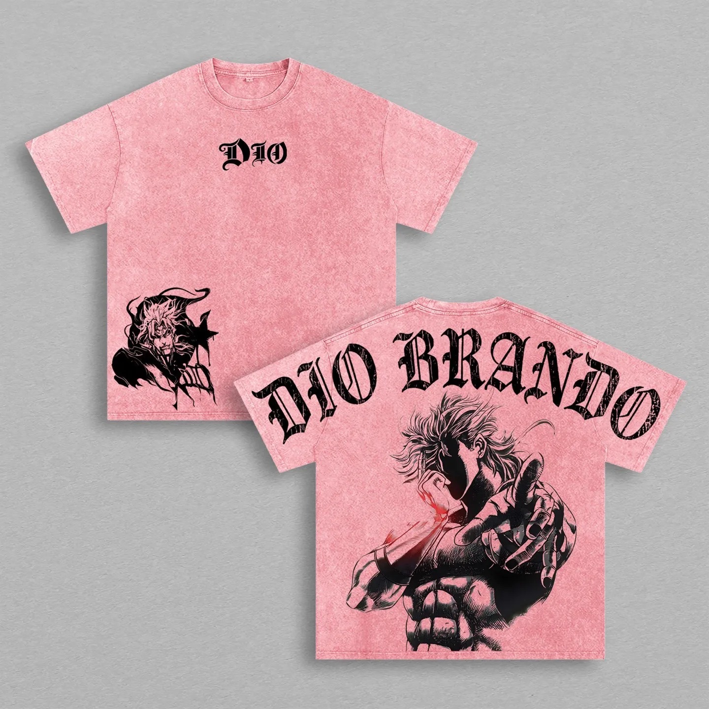 Jojo's Bizarre Adventure Dio Brando Printed Unisex Washed T-Shirt