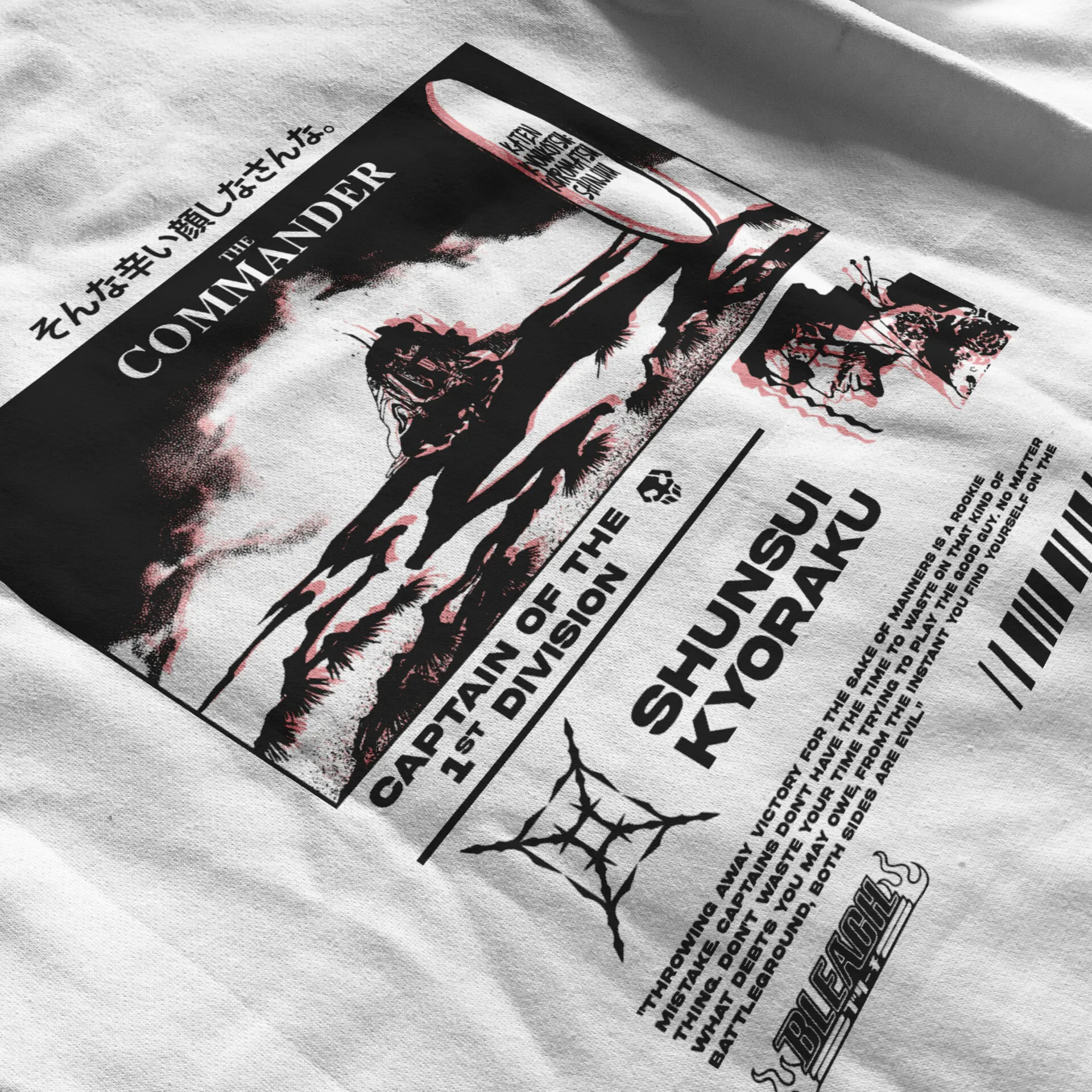 Shunsui Kyoraku Bleach | White Hoodie TYBW