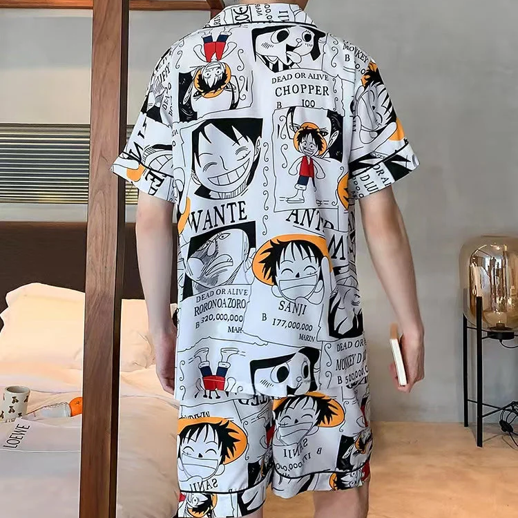 Luffy Ice silk short-sleeved pajamas