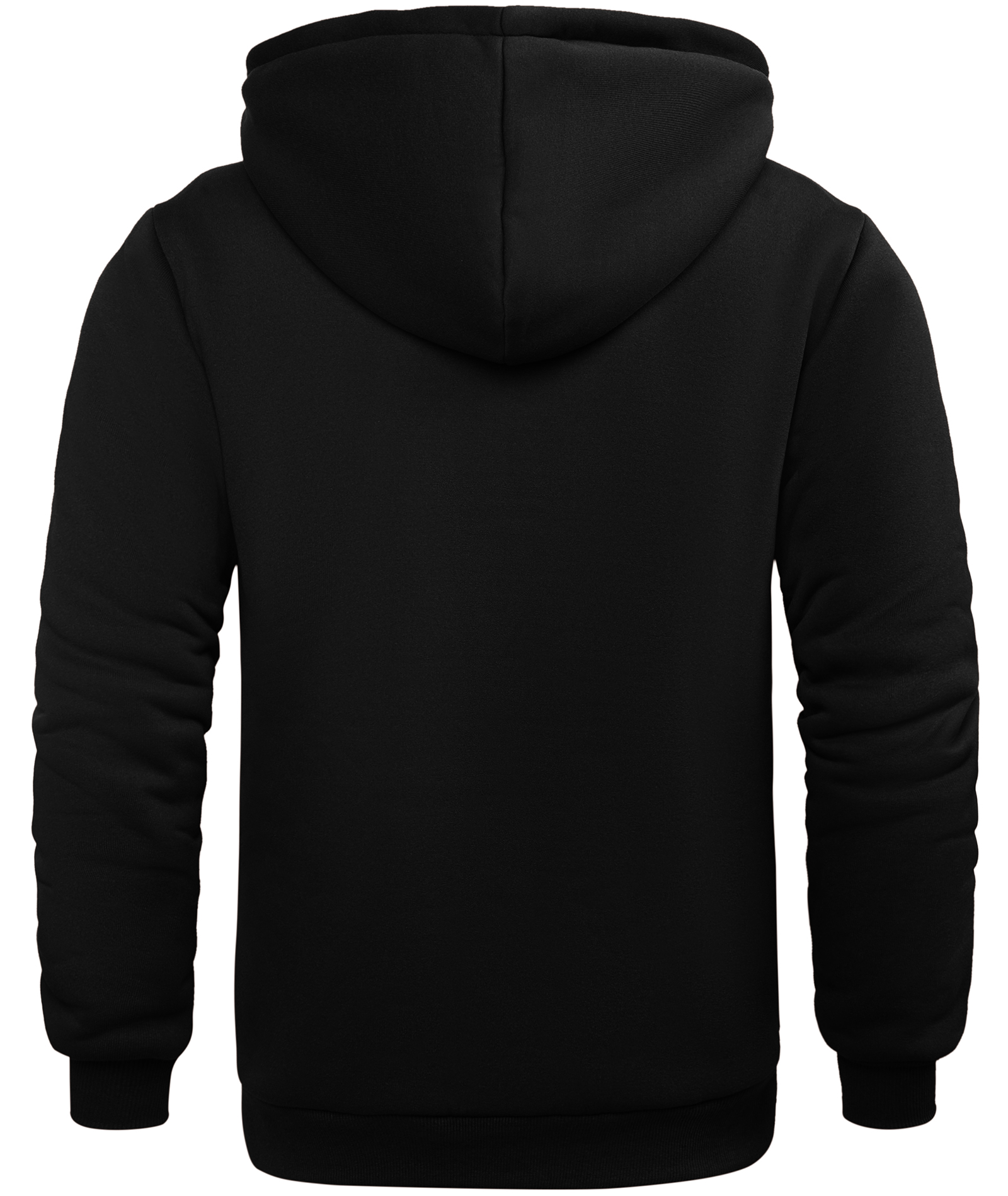 Men's Long Sleeve Solid Color Fleece Casual Hoodie-CUMFH04095