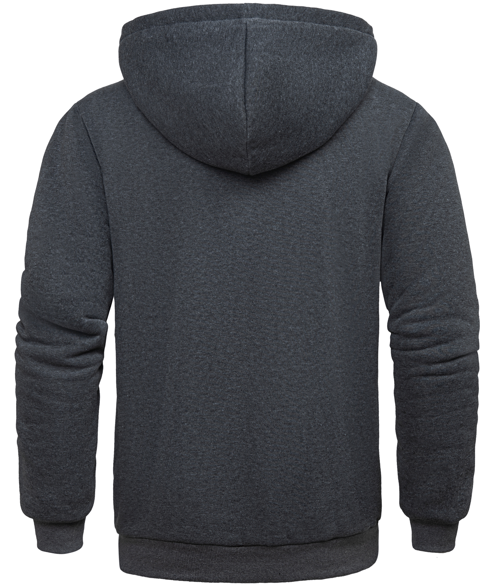 Men's Long Sleeve Solid Color Fleece Casual Hoodie-CUMFH04095