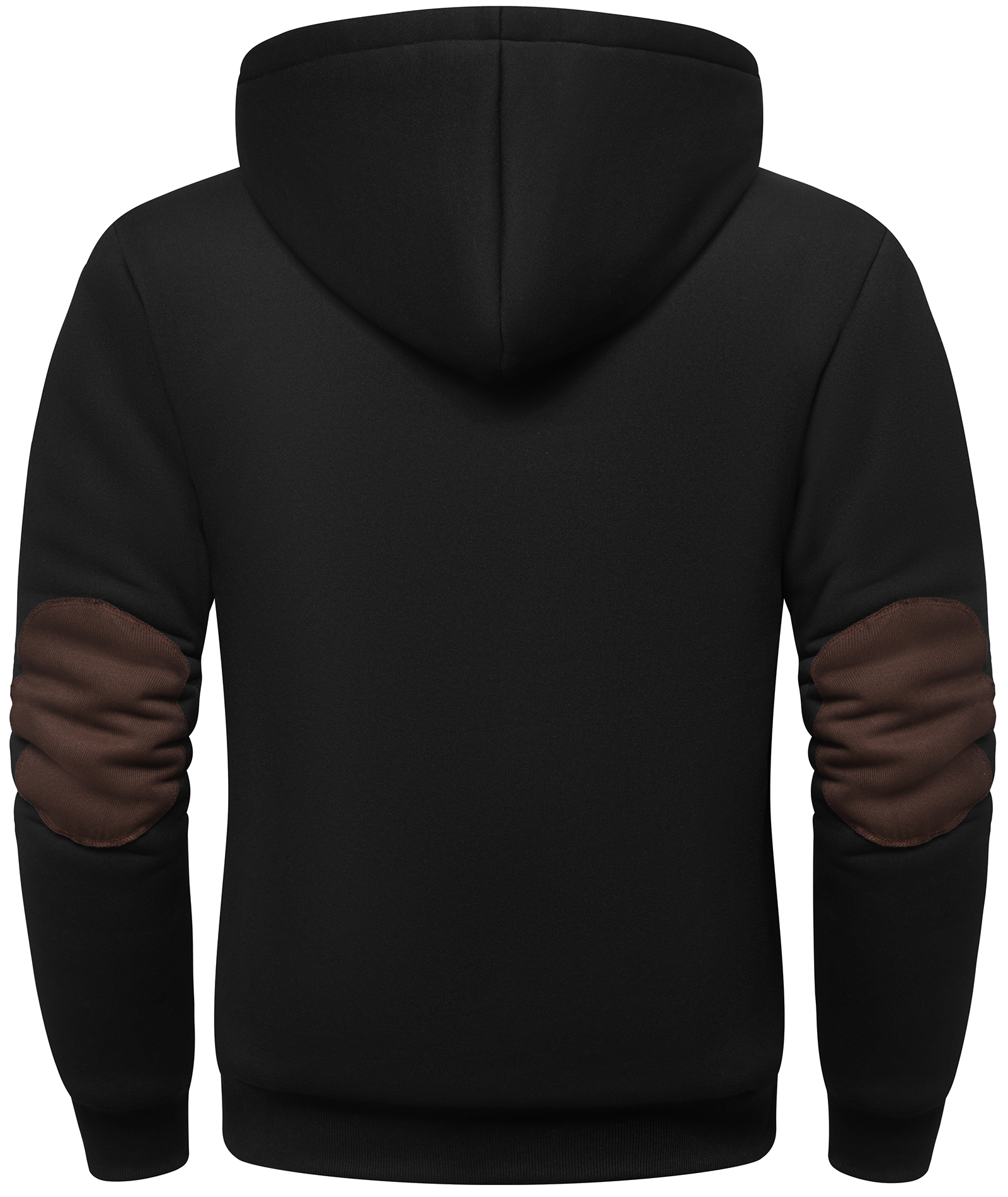 Men's Full Zipper Solid Color Fleece Hoodie-CUMFH04094