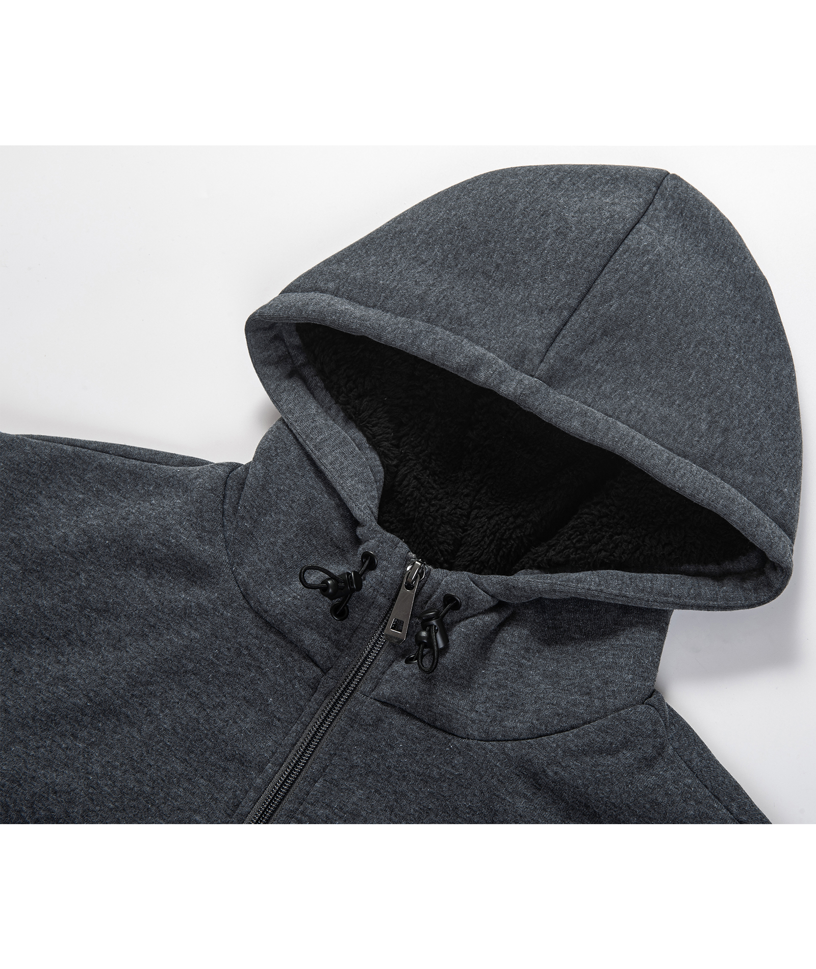 Men's Long Sleeve Solid Color Fleece Casual Hoodie-CUMFH04095