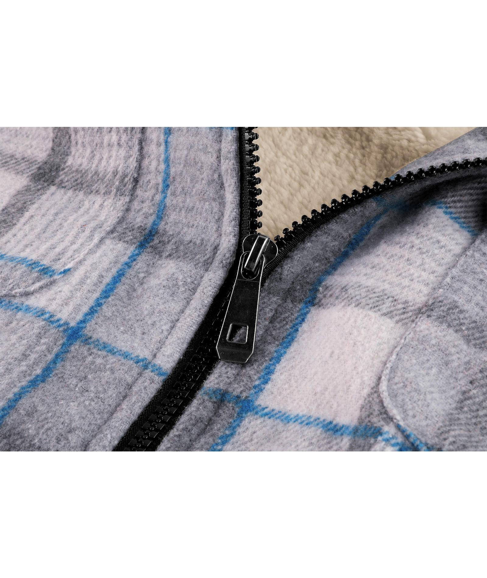 Men's Long Sleeve Winter Fleece Plaid Hoodie-CUMJA04090