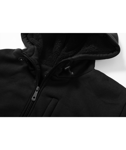 Men's Long Sleeve Solid Color Fleece Casual Hoodie-CUMFH04095