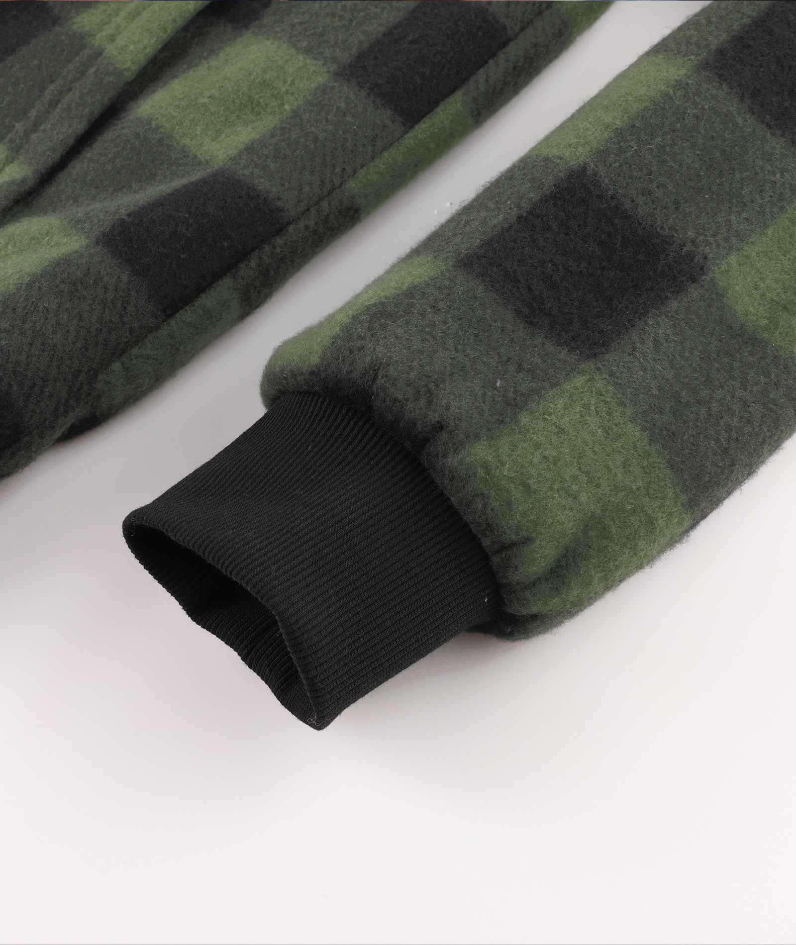Men's Full Zipper Winter Casual Plaid Fleece Hoodie-AEMFH00569
