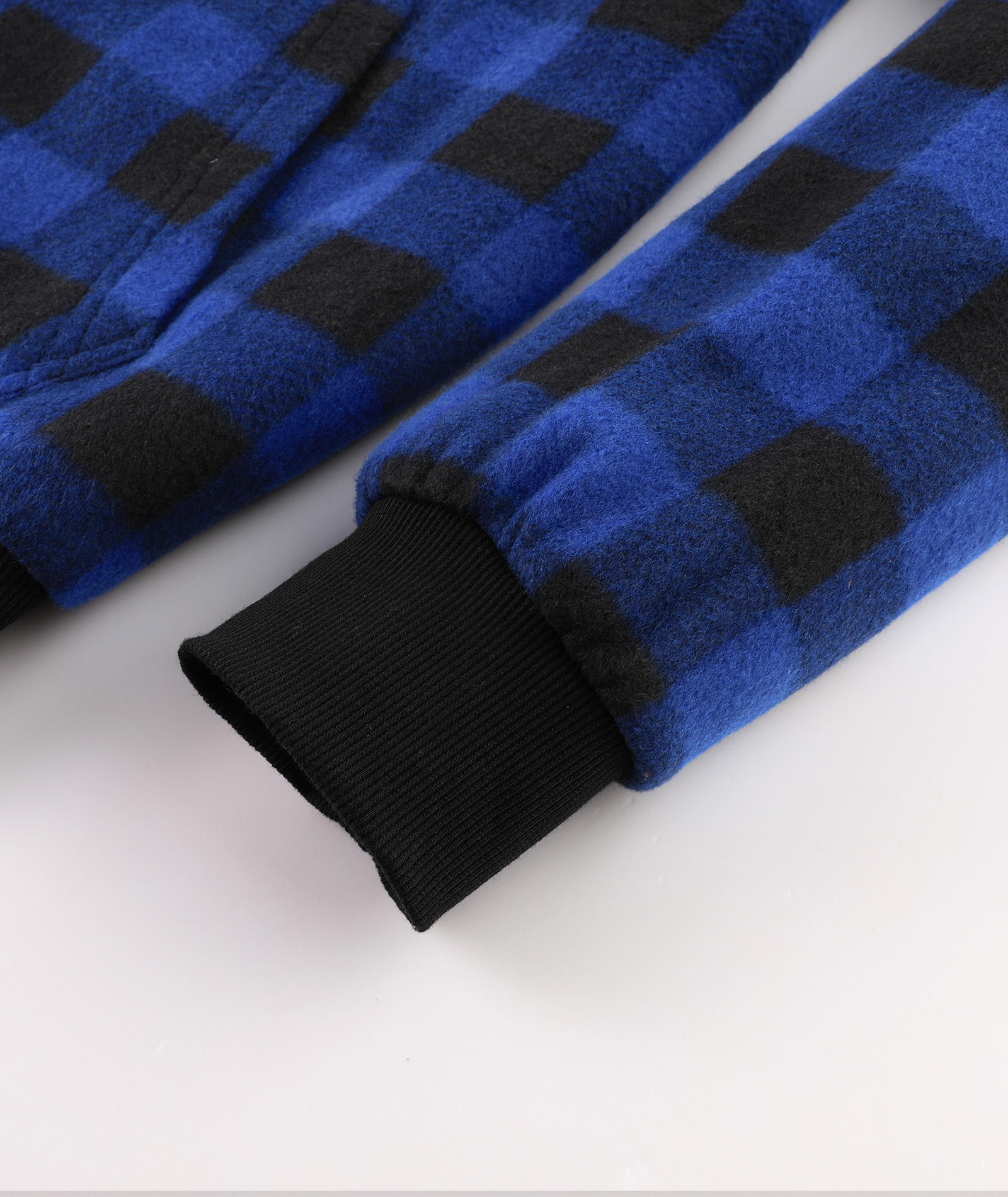 Men's Full Zipper Winter Casual Plaid Fleece Hoodie-AEMFH00569