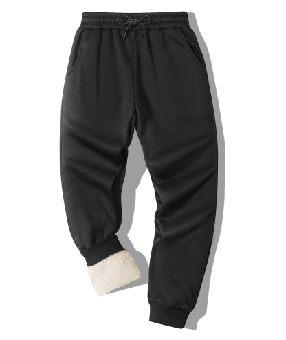 Men's Fleece Warm Casual Sports Sweatpant-CUMFS02428