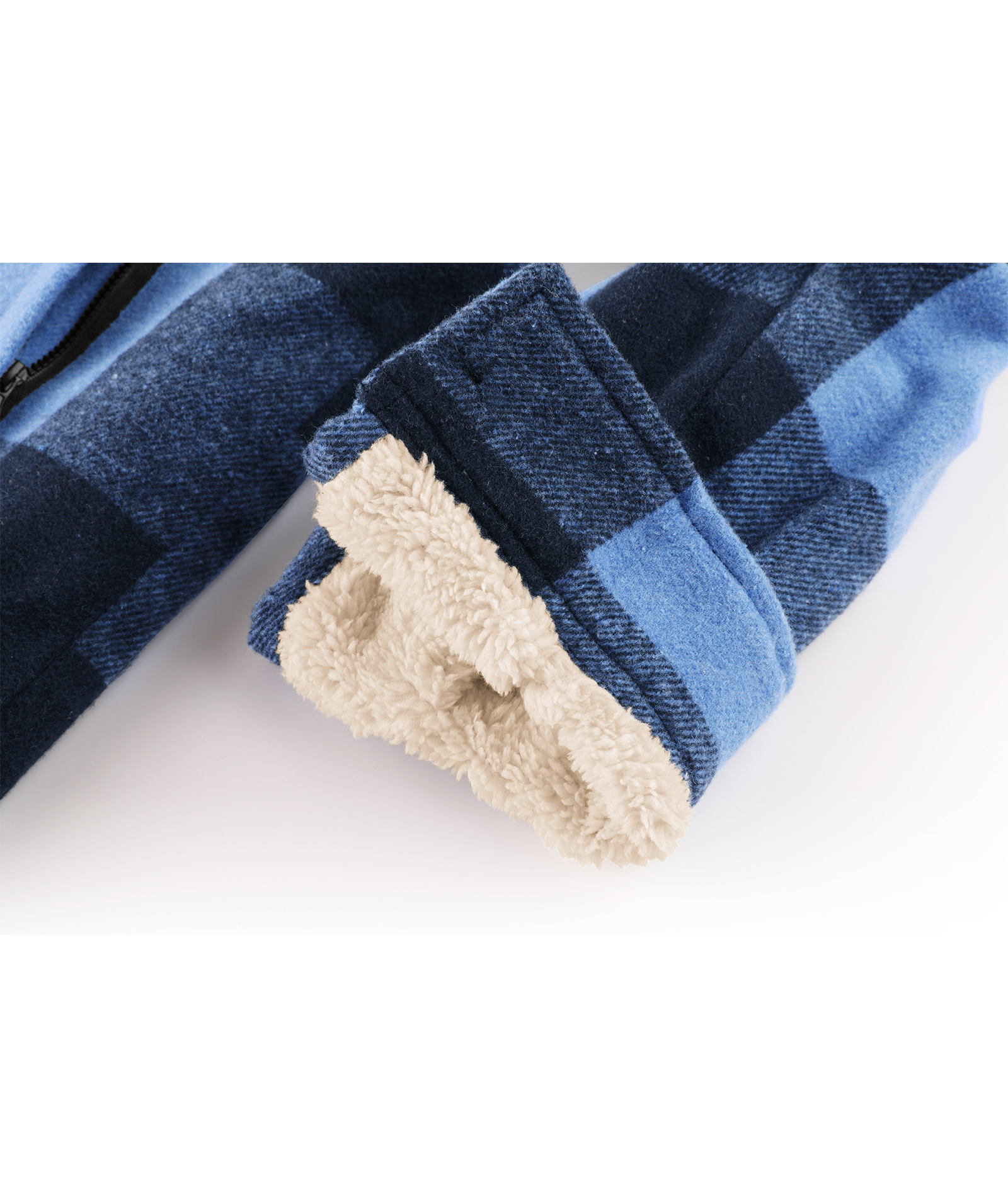 Men's Long Sleeve Winter Fleece Plaid Hoodie-CUMJA04090