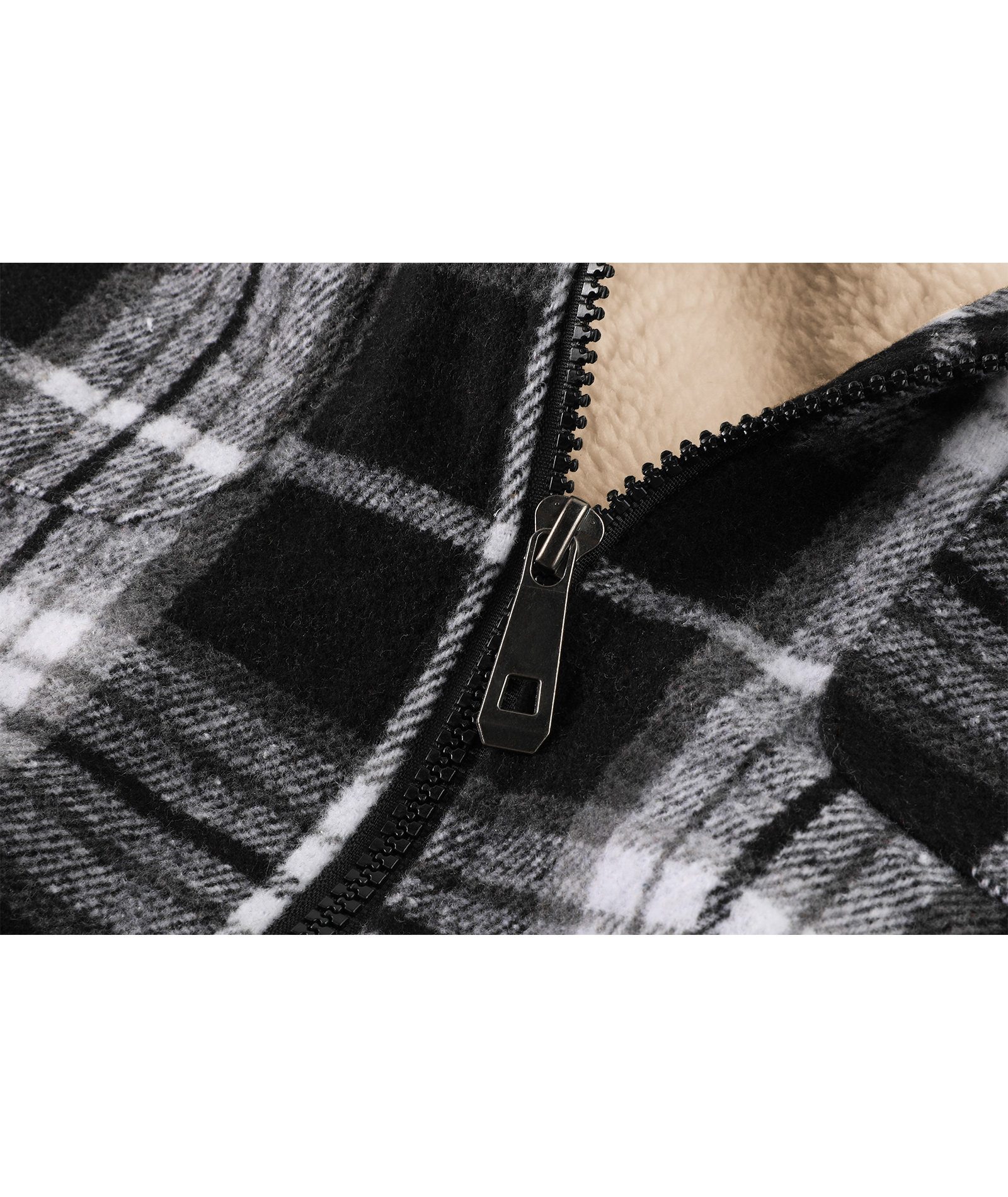 Men's Long Sleeve Winter Fleece Plaid Hoodie-CUMJA04090
