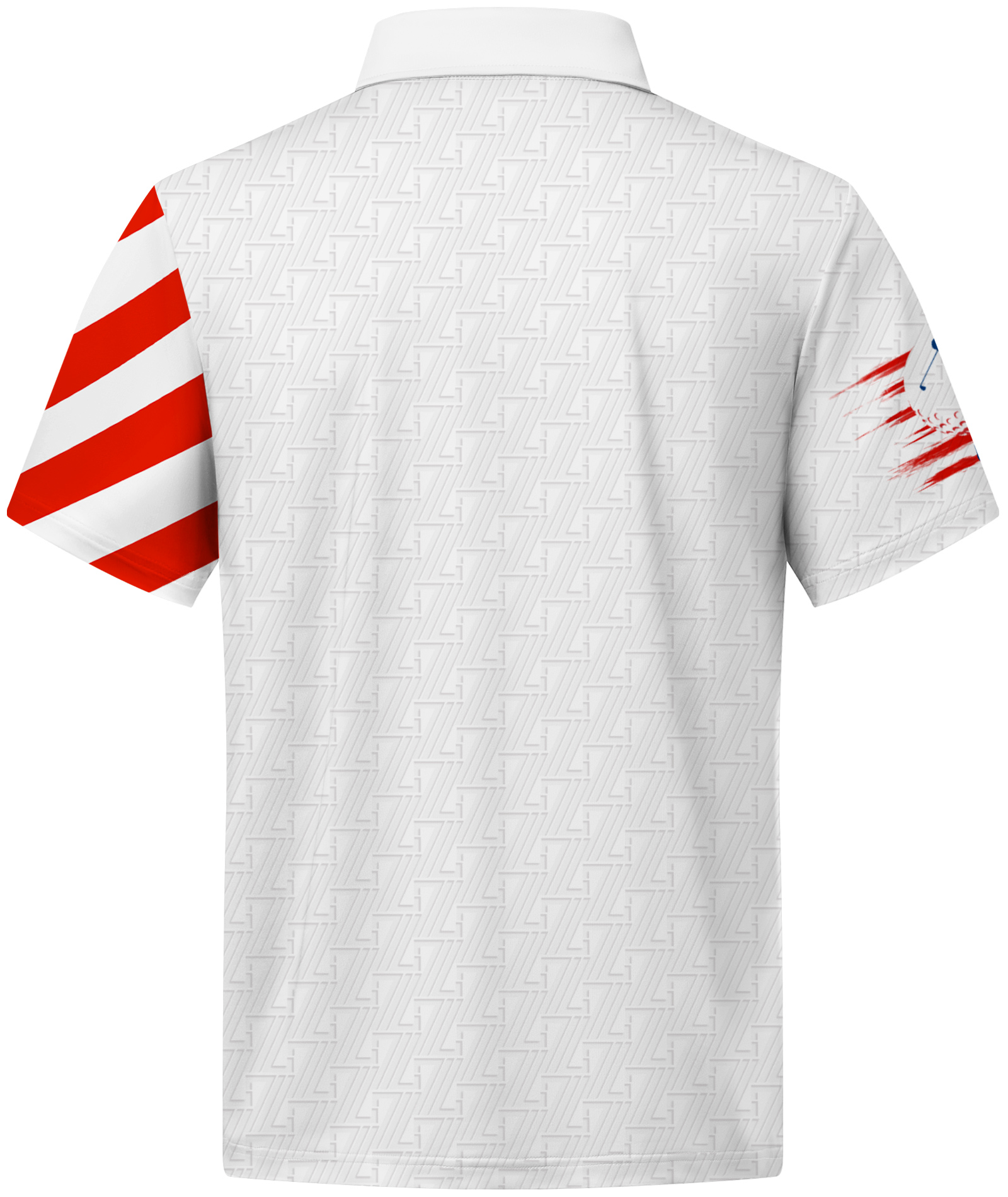 Men's Summer American Flag Print Golf Polo Shirt-CUMPO01601