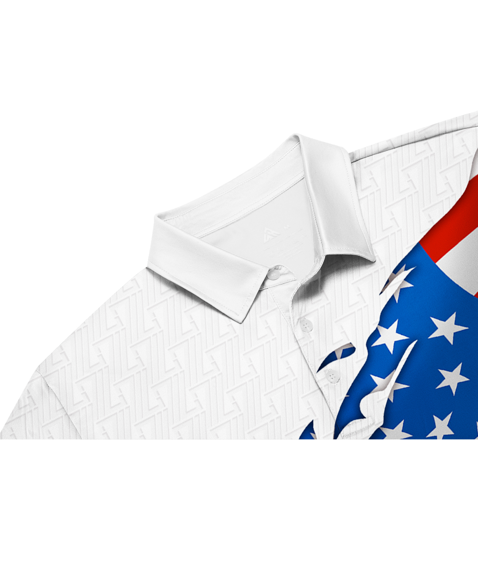 Men's Summer American Flag Print Golf Polo Shirt-CUMPO01601