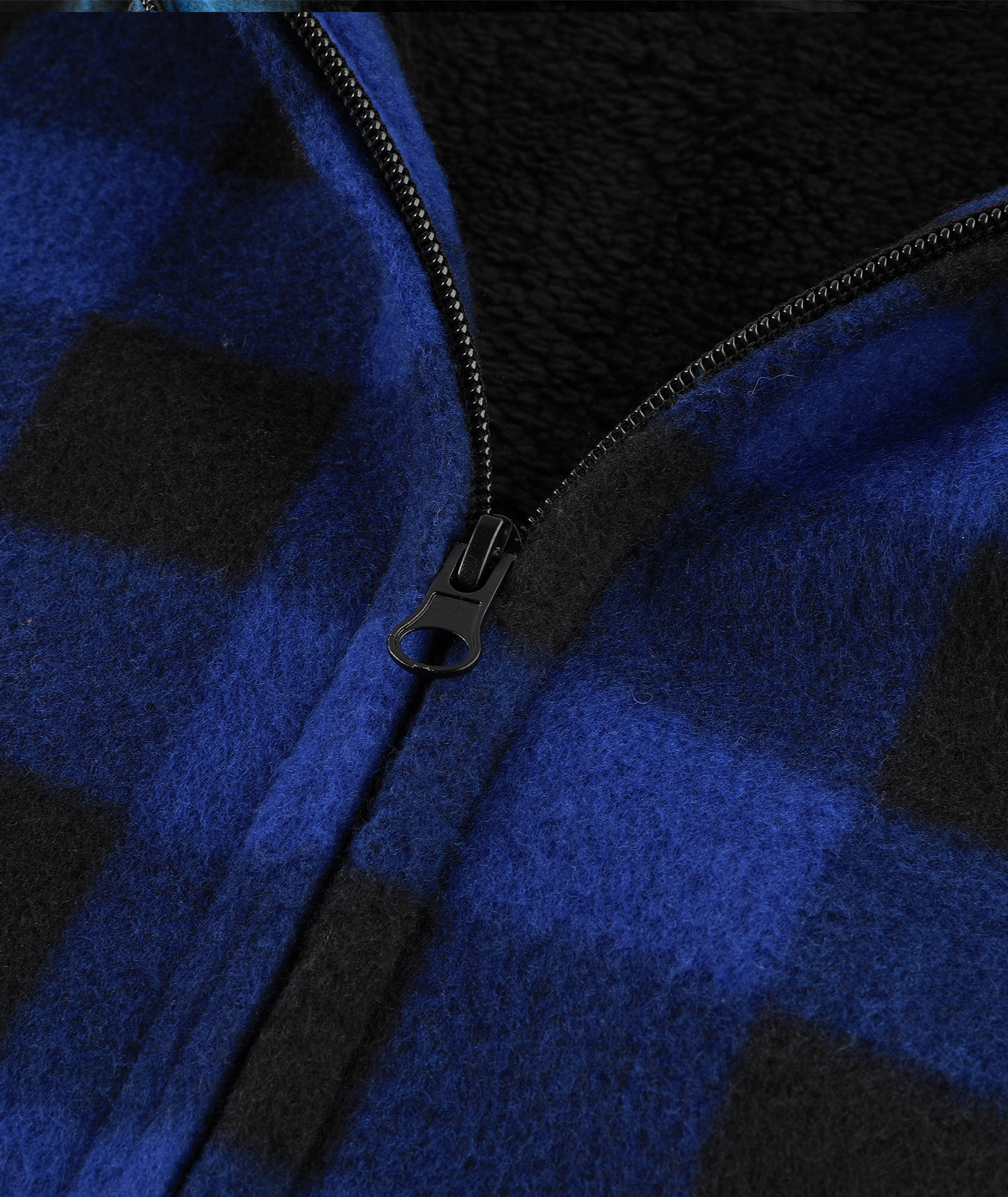 Men's Full Zipper Winter Casual Plaid Fleece Hoodie-AEMFH00569