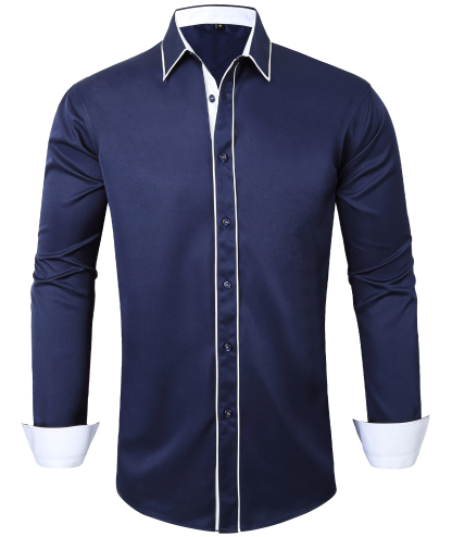Men's Button Up Solid Color Casual Shirt-CUMLT01272