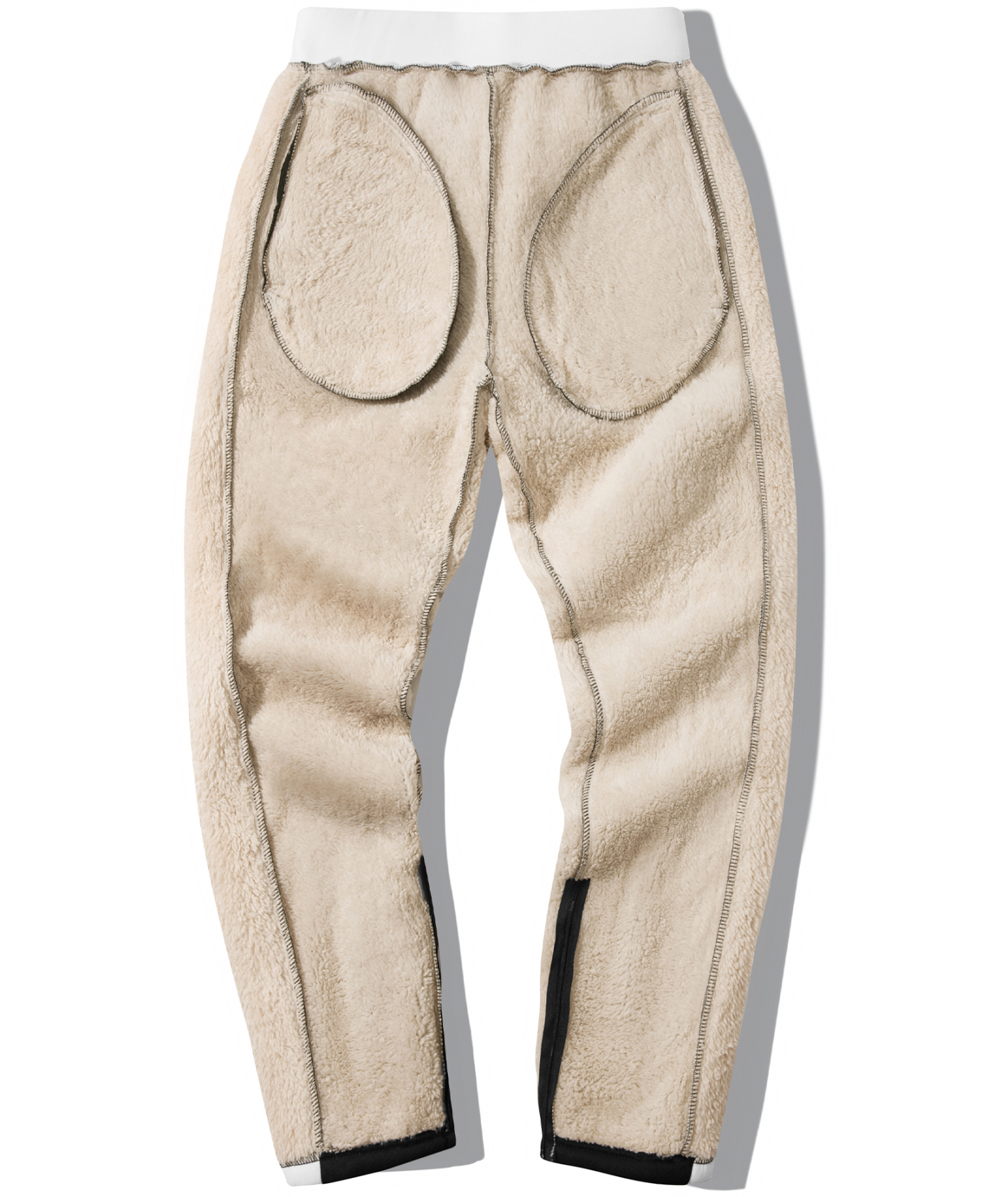 Men's Solid Color Drawstring Fleece Warm Sweatpant-CUMFS03064