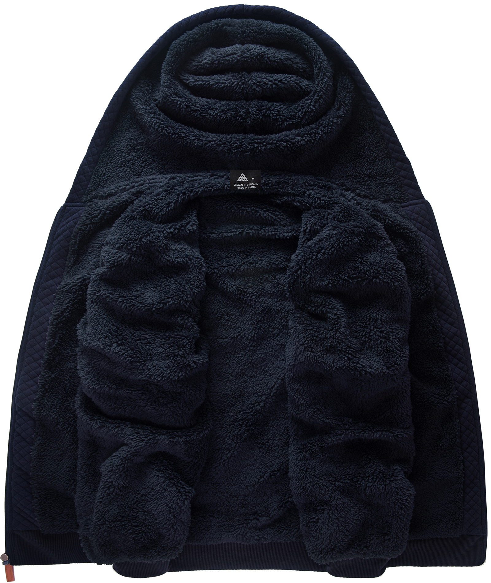 Men's Zip Up Heavyweight Sherpa Lined Fleece Hoodie-CUMFH02162
