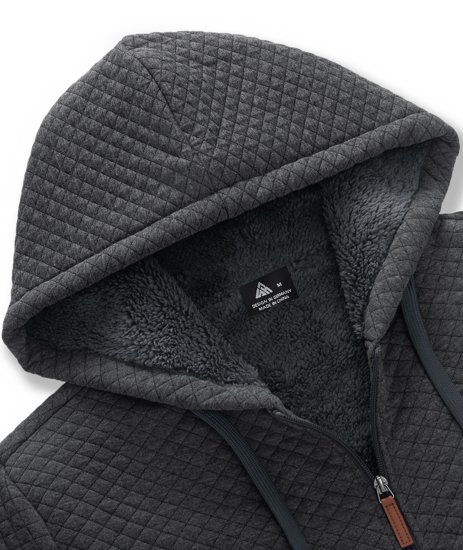 Men's Zip Up Heavyweight Sherpa Lined Fleece Hoodie-CUMFH02162