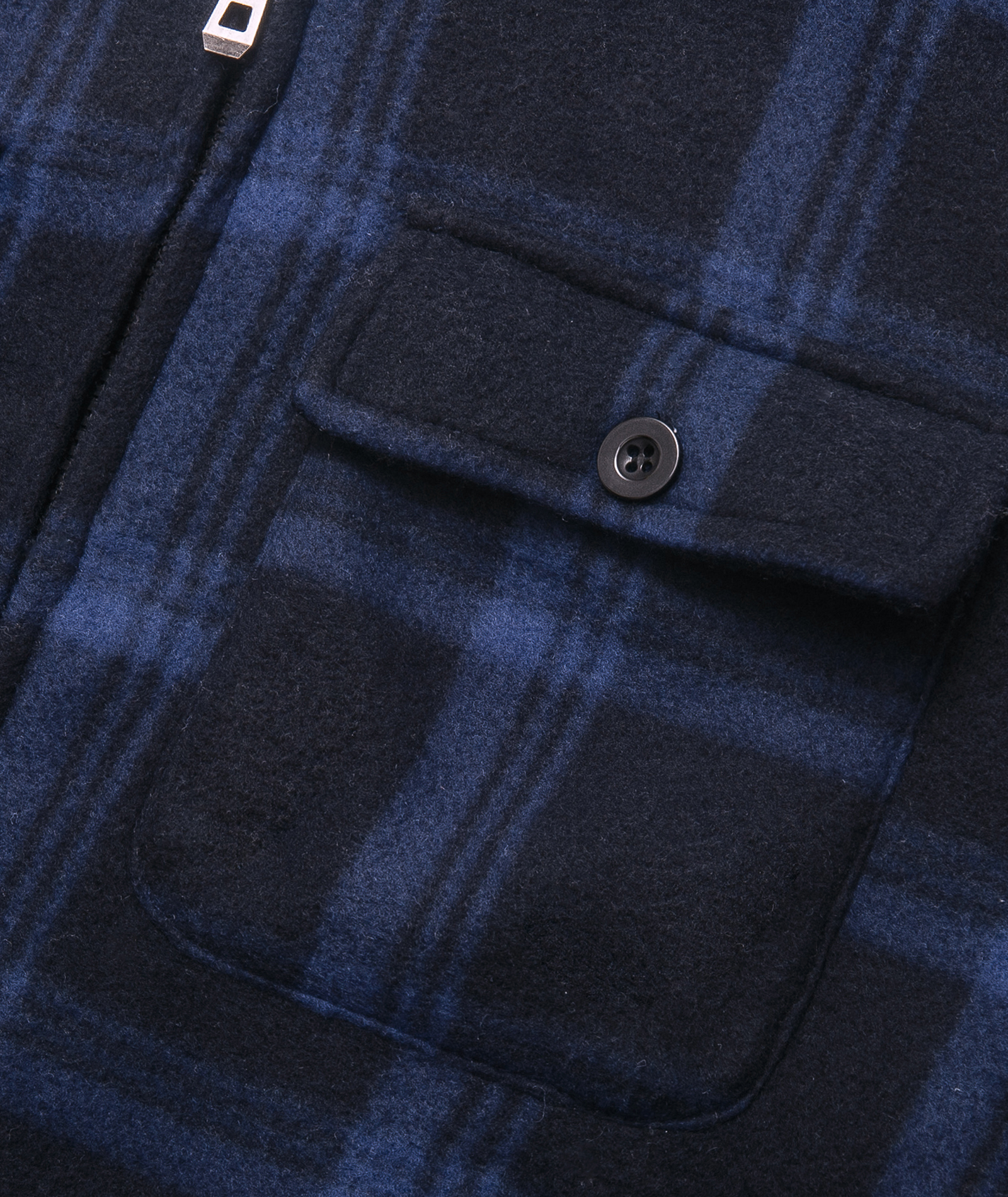 Men's Long Sleeve Full Zipper Fleece Plaid Hoodie-CFMGF00001