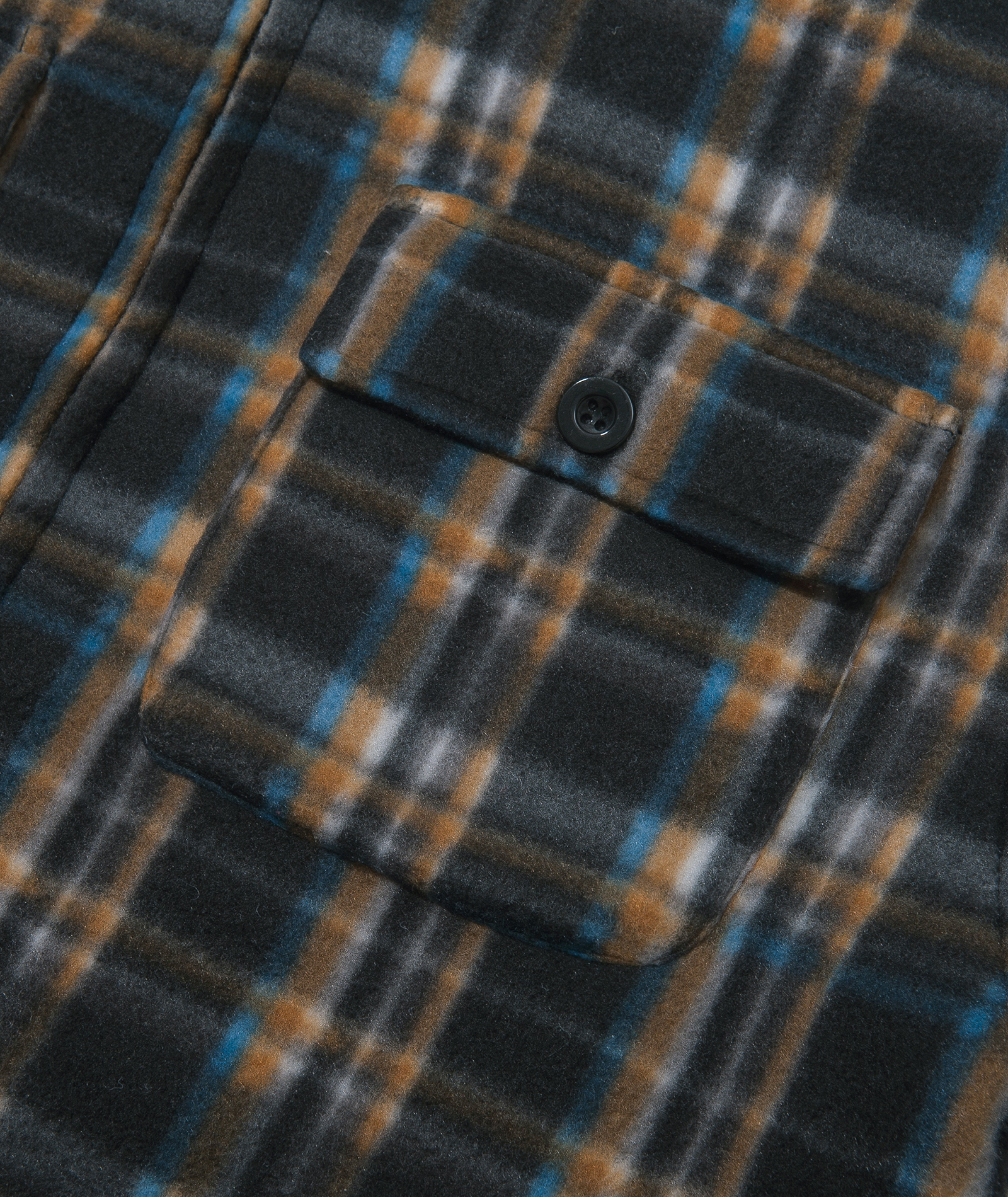 Men's Long Sleeve Full Zipper Fleece Plaid Hoodie-CFMGF00001