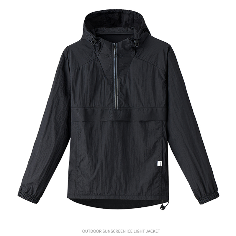 JACKETW Men's Outdoor Sports Cycling Temperament Loose Half-Open Collar Functional Style Long Sleeves  SH-M-T92-Jacketw