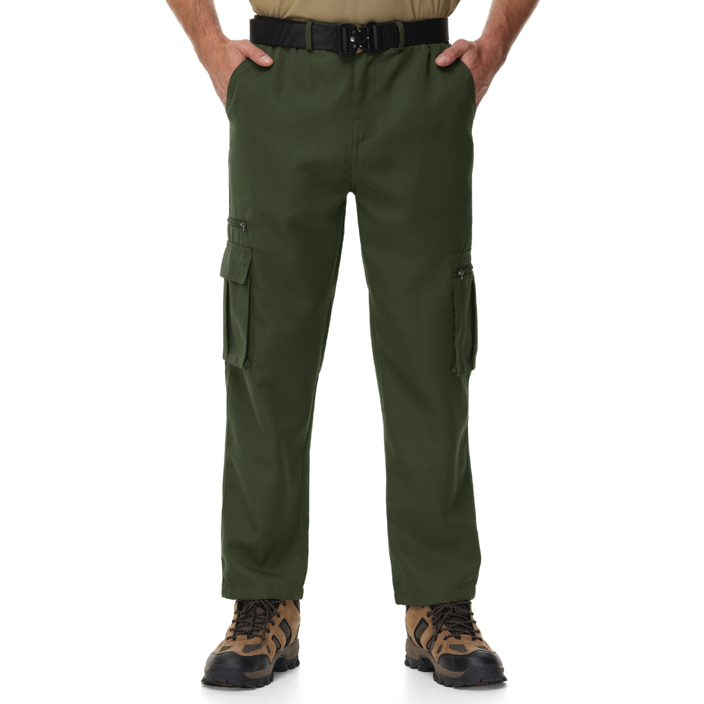 Men's Solid Color Loose Fit Casual Cargo Pant-TUMCP04017