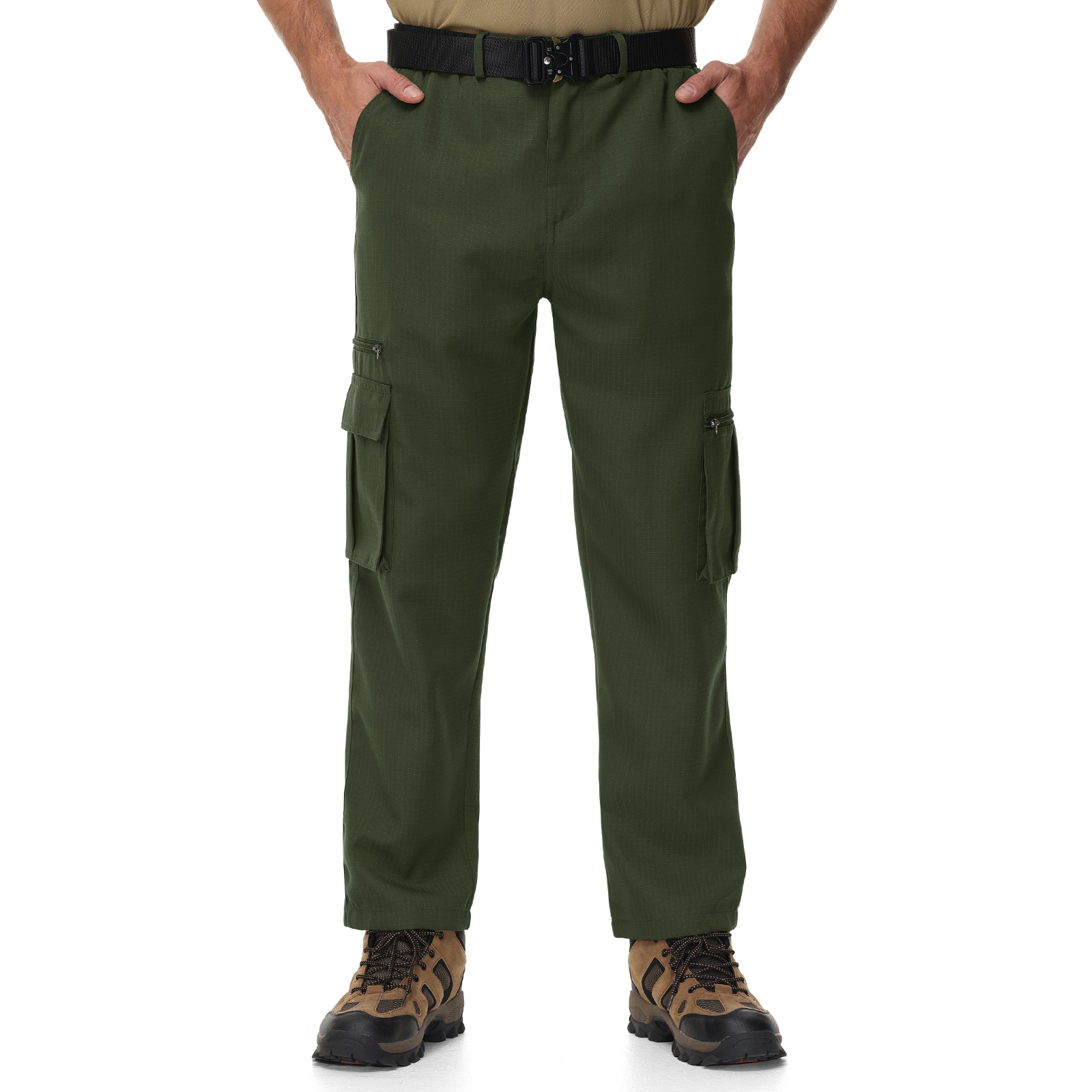 Men's Solid Color Loose Fit Casual Cargo Pant-TUMCP04017