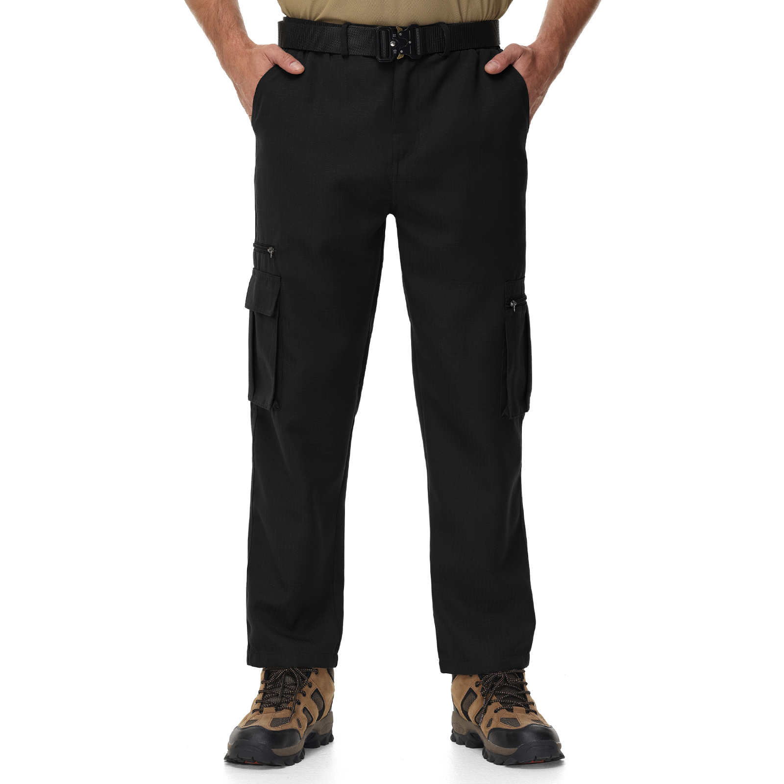 Men's Solid Color Loose Fit Casual Cargo Pant-TUMCP04017