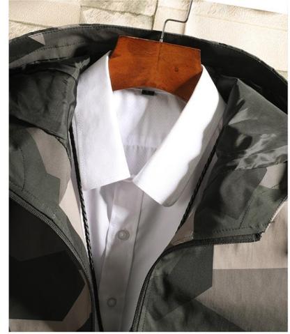 JACKETW Men's Cotton Zip Up Hooded Windbreaker jacket-CAL10049