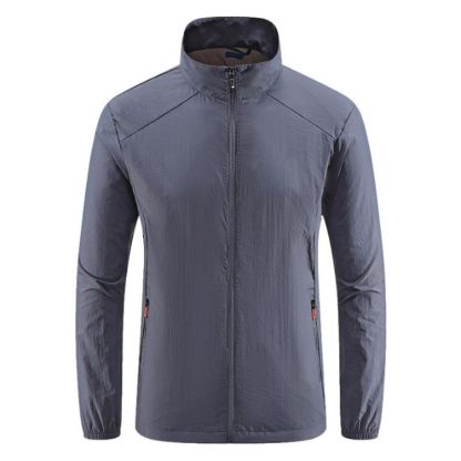 JACKETW Men's Quick Dry Lightweight Sun Protection Ultra Light Hooded Outwear Jacket-CAL10036-Jacketw