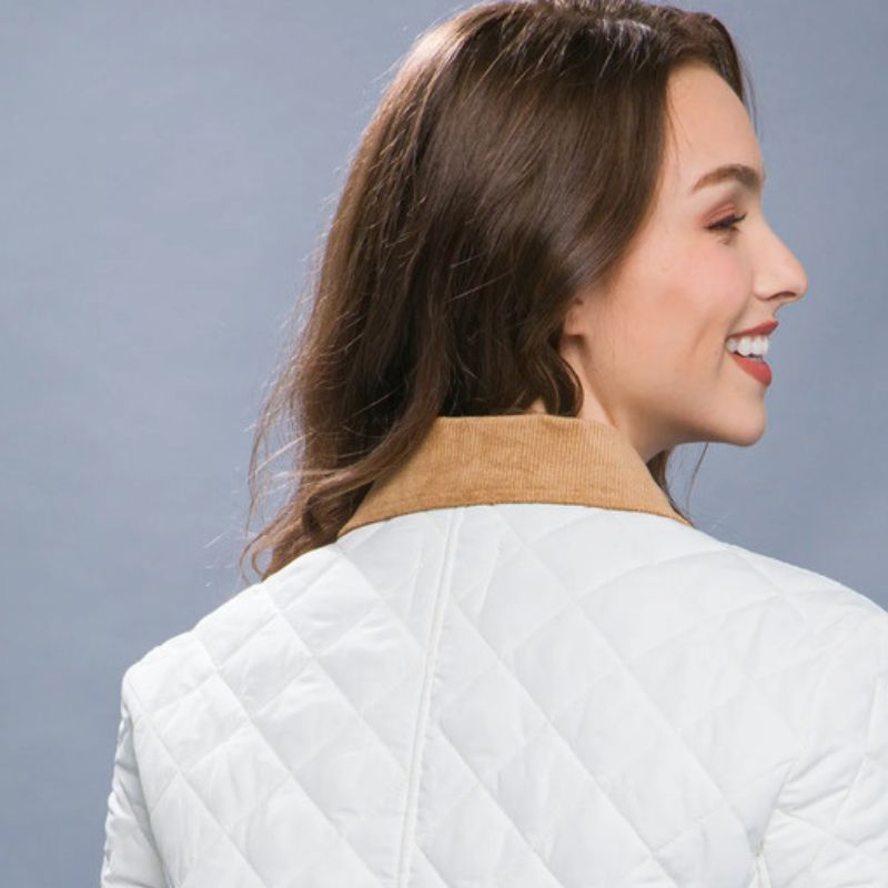 JACKETW Women's Short Diamond Pattern Quilted Padded Jacket -LT-W-6981 