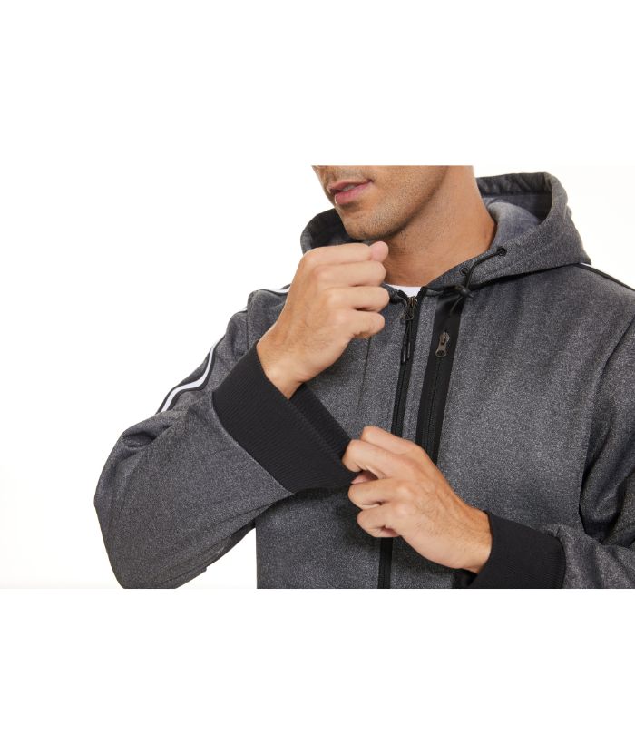 Men's Full Zipper Solid Color Casual Hoodie-CFMWY00025