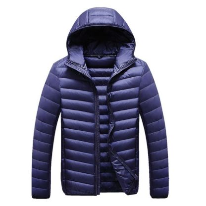JACKETW Men's Winter Slim Fit Hood Casual Slim Down Jacket -ZH126