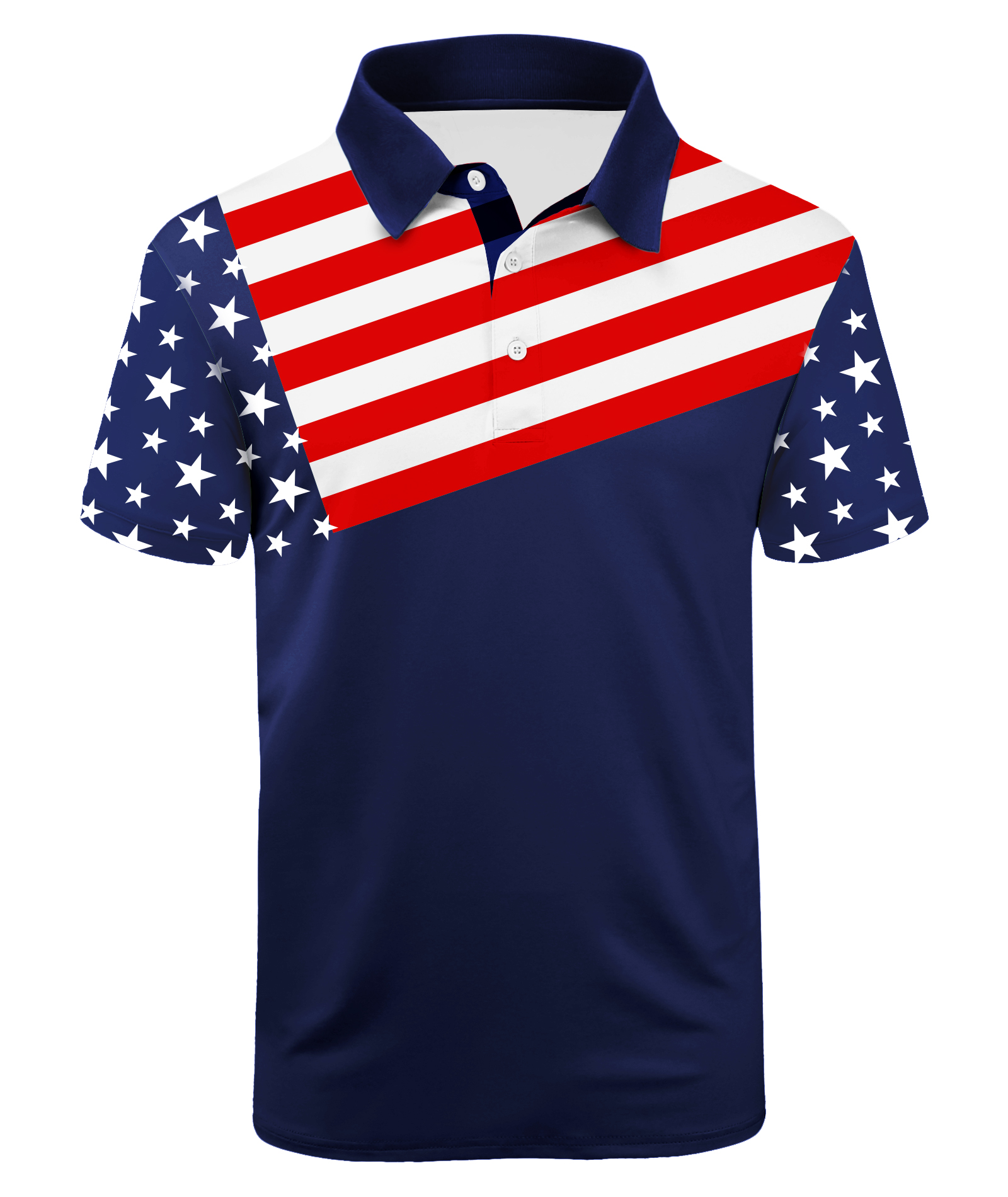 Men's Button Up Slim Fit Golf Polo Shirt-CFMPO00125