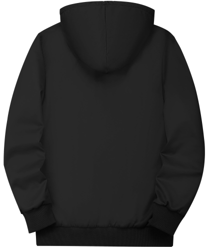 Men's Full Zipper Color Block Casual Fleece Hoodie-CFMWY00056