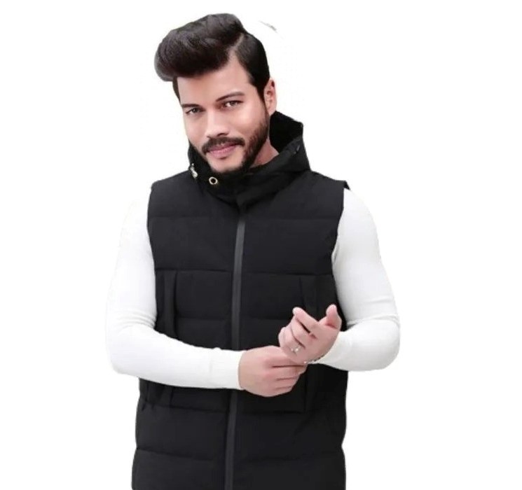 JACKETW Men's Fashion Hooded Vest Winter Casual Warm Vest Jacket -ZH121