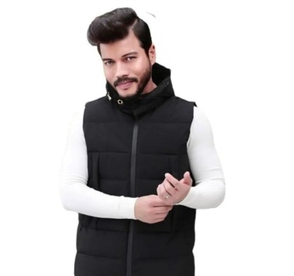 JACKETW Men's Fashion Hooded Vest Winter Casual Warm Vest Jacket -ZH121