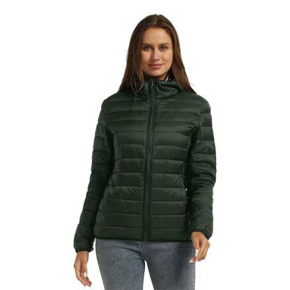 JACKETW Women's Full Zip Lightweight Winter Down Jacket-DJ19005
