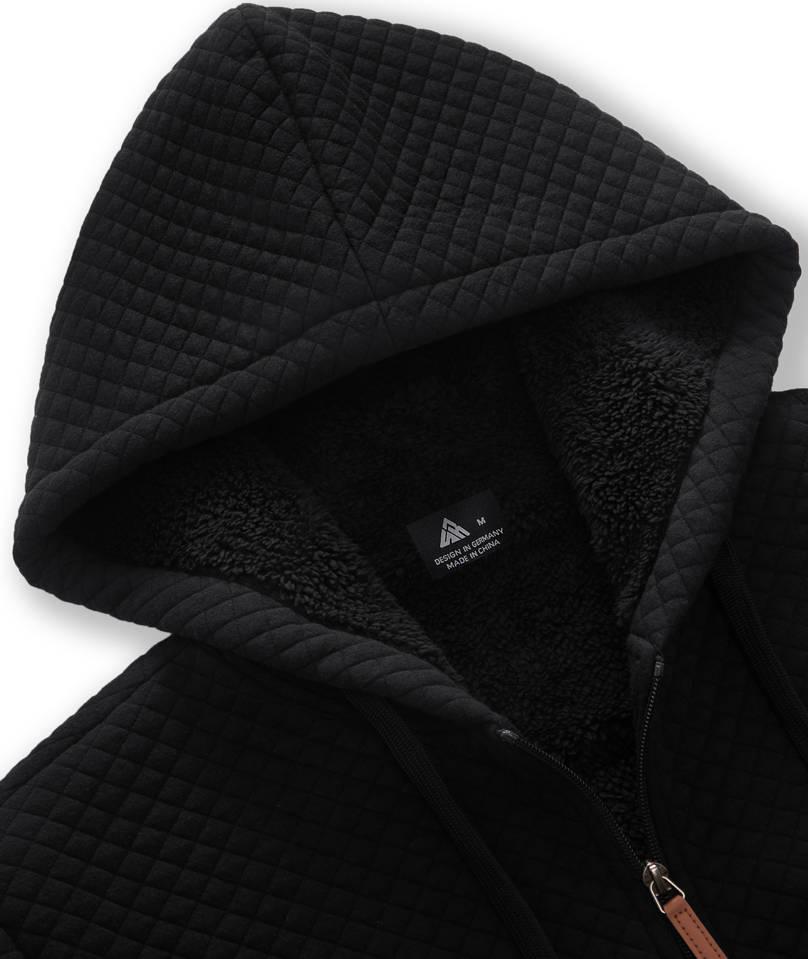 Men's Zip Up Heavyweight Sherpa Lined Fleece Hoodie-CUMFH02162