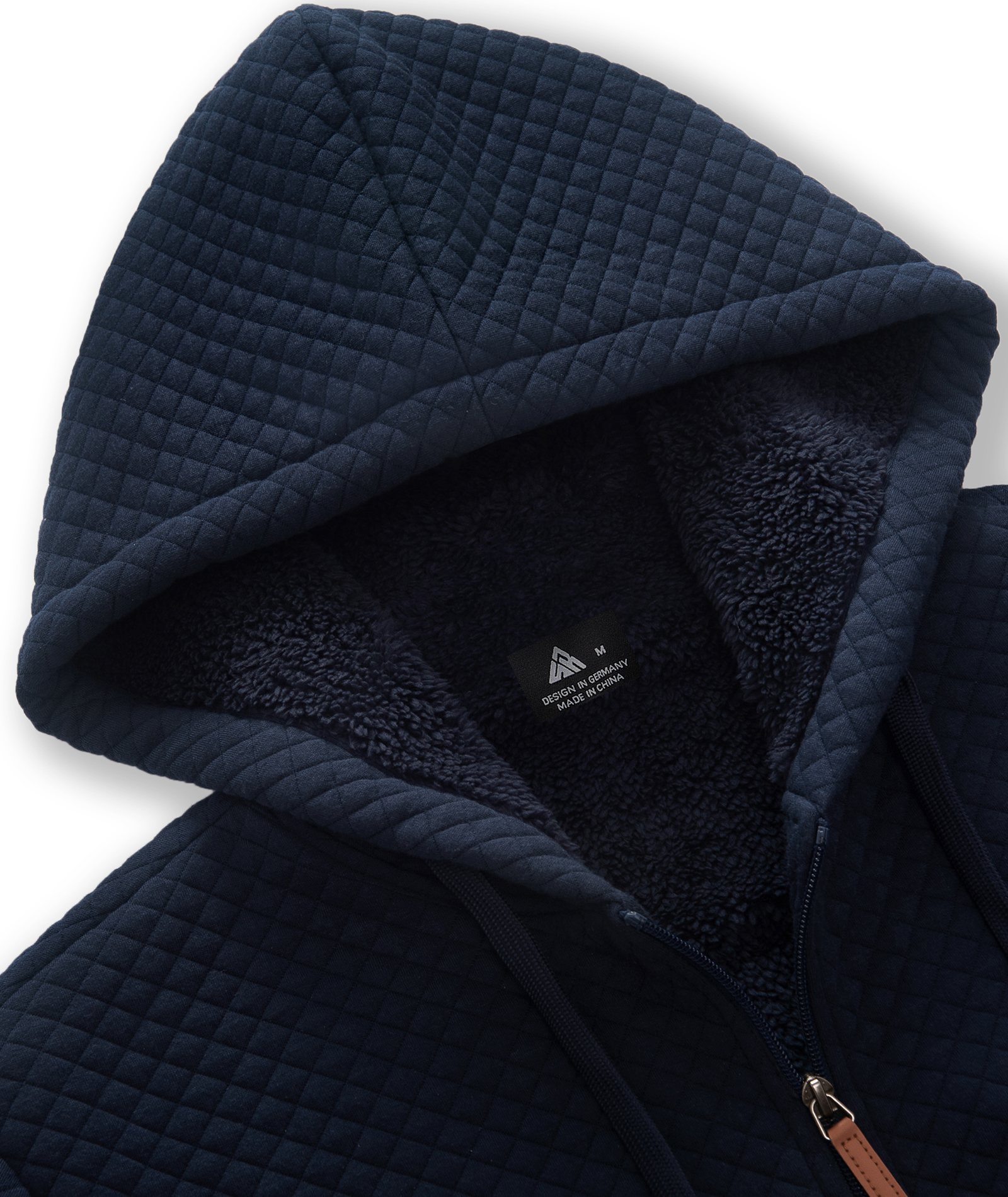 Men's Zip Up Heavyweight Sherpa Lined Fleece Hoodie-CUMFH02162