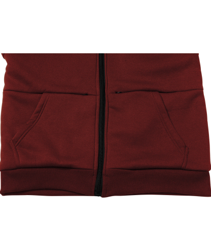 Men's Solid Color Full Zipper Fleece Hoodie-CUMFH04093