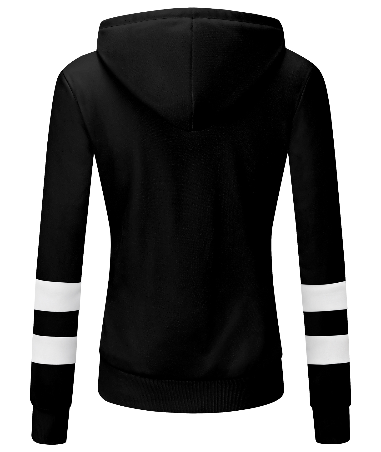 Women's Solid Color Full Zipper Fleece Hoodie-CEWFH01449